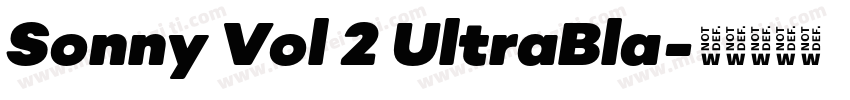 Sonny Vol 2 UltraBla字体转换